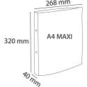 Exacompta classeur à anneaux Forever Young ft A4 maxi, 2 anneaux de 3 cm, couleurs assorties