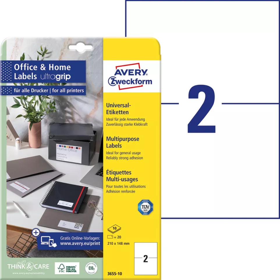Avery Zweckform universele etiketten,...