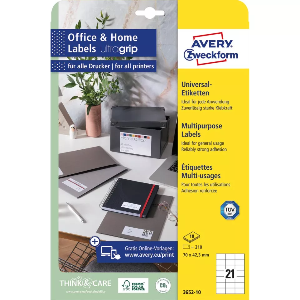 Avery Zweckform universele etiketten,...