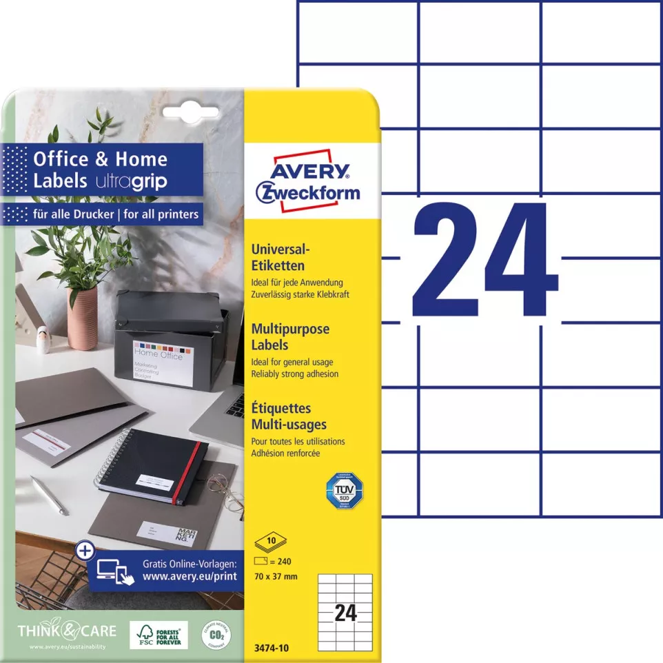 Avery Zweckform universele etiketten,...