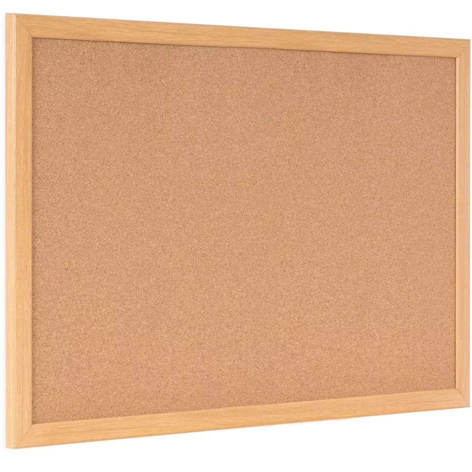 Bi-Office Earth Prime Cork Board Oak...