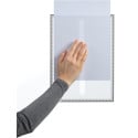 Durable A4 Information Sleeve with Static Mount, Pack of 5, Graphite