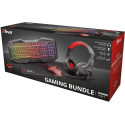 Trust GXT 1180RW 4-in-1 Gaming Set avec micro-casque, clavier (qwerty), souris et tapis de souris