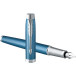 Parker IM Premium stylo plume, fine, en boîte-cadeau, blue (bleu/argent)