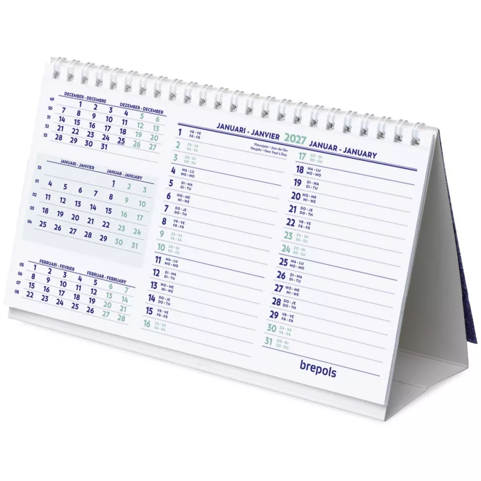 Brepols Desk Calendar Horizontal 2027