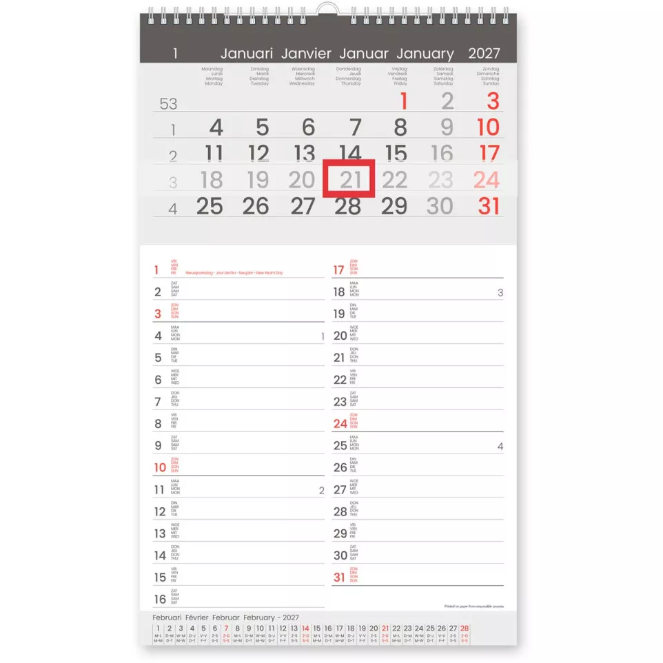 Memo-Manager Monthly Calendar 4...