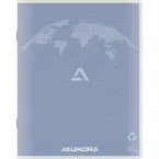 Aurora Writing 45 kladschrift uit gerycleerd papier, 96 bladzijden, geruit 5 mm, lichtblauw