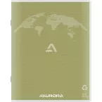 Aurora Recycled Paper Draft Notebook, 200 Lined Pages, Moss Green