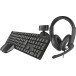 Trust Qoby 4-in-1 Home Office Set with Webcam, Headset, AZERTY Keyboard and Mouse