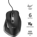Trust Fyda Comfort Wired Mouse Black