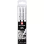 Sakura Gelly Roll Classic White Gel Ink Pens Set of 3 (05 Fine, 08 Medium, 10 Bold)