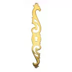 Rozet N20 messing verticaal 205x25mm links / Pce
