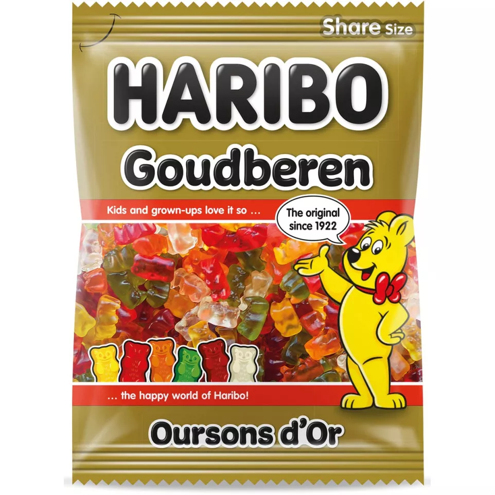 Haribo snoep goud beertjes, zak van...