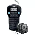 Dymo LabelManager 160 QWERTY Value Pack with 3 x D1 12 mm Black on White Tape and LabelManager 160P