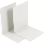 V-Part Metal Bookends Set of 2 Light Grey