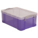 Really Useful Box 9 Litre Purple Transparent Storage Box