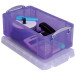 Really Useful Box 9 Litre Purple Transparent Storage Box