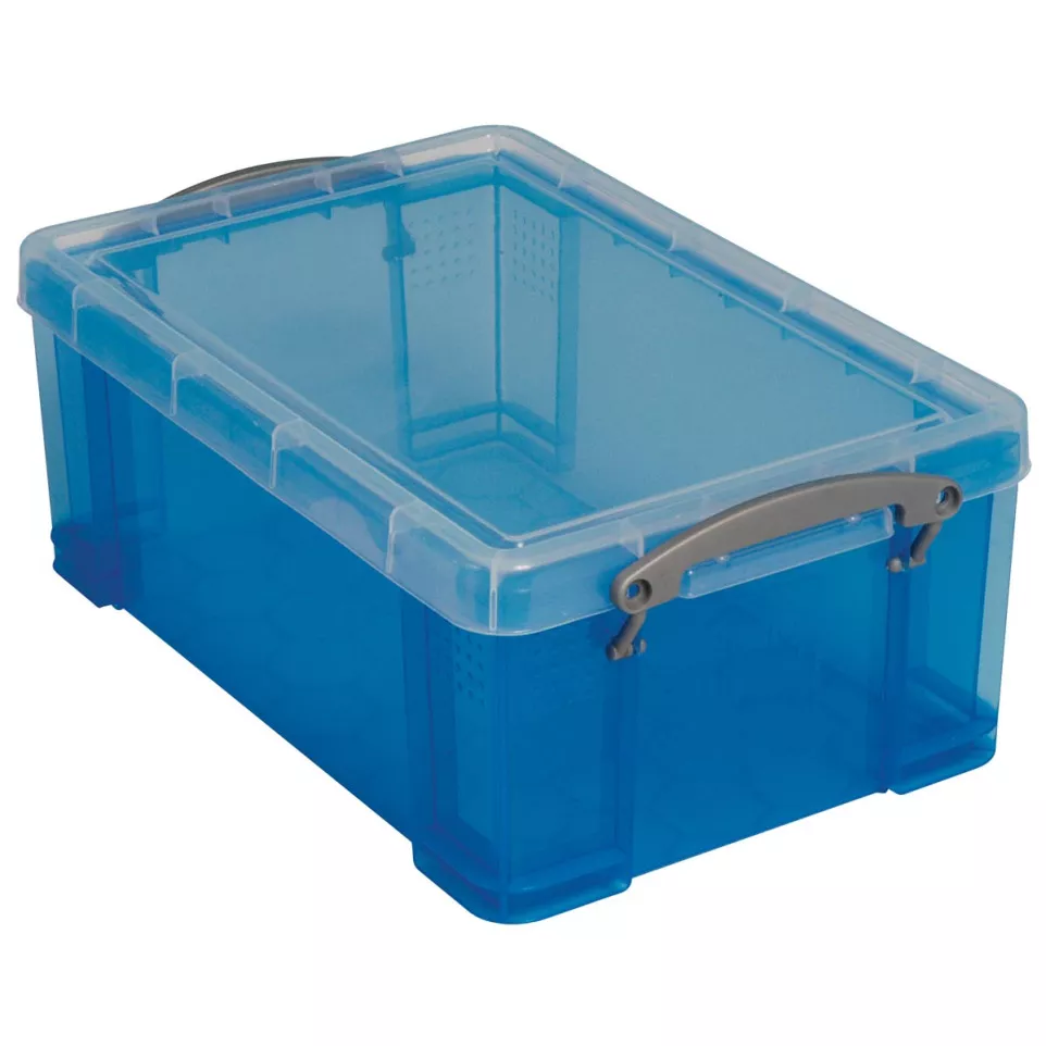 Really Useful Box 9L Blue Transparent...