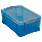 Really Useful Box 9L Blue Transparent Storage Box