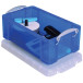 Really Useful Box 9L Blue Transparent Storage Box