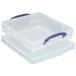 Really Useful Box 7 Litre Storage Box with Divider, Clear