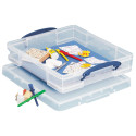 Really Useful Box 7 Litre Storage Box with Divider, Clear