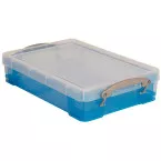 Really Useful Box 4 Litre Transparent Blue Storage Box