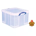 Really Useful Box 42 liter, transparant, per stuk verpakt in karton