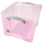 Really Useful Box 35 Litre Pink Transparent Storage Box