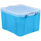 Really Useful Box 35 Litre Bright Blue Transparent Storage Box