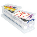 Really Useful Box 22 Litre Storage Box with 2 Dividers Clear