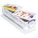 Really Useful Box 22 Litre Storage Box with 2 Dividers Clear