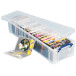 Really Useful Box 22 Litre Storage Box with 2 Dividers Clear