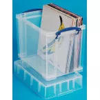 Really Useful Box boîte de rangement 19 l, couvercle XL, transparent