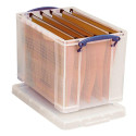 Really Useful Box 19 Litre Storage Box for Suspension Files Clear