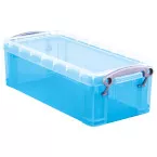 Really Useful Box 0,9 liter, transparant helblauw