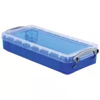 Really Useful Box 0.55 Litre Transparent Blue Pencil Case