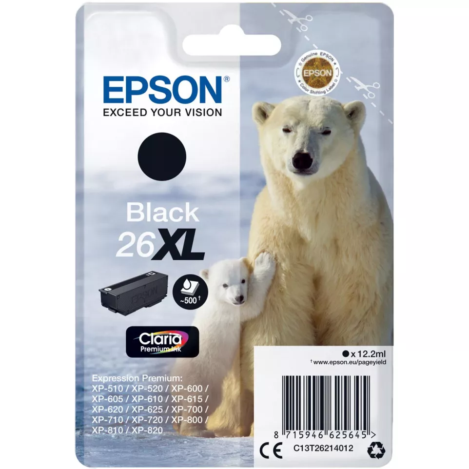 Epson inktcartridge 26XL, 500...