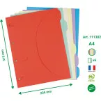 Tarifold smartfolder, geperforeerde showtas, geassorteerde kleuren, pak van 6 stuks