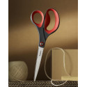 Scotch schaar Precision, ft 20 cm, rechts en links, scherpe punt, RVS, grijs/rood, blister van 1stuk