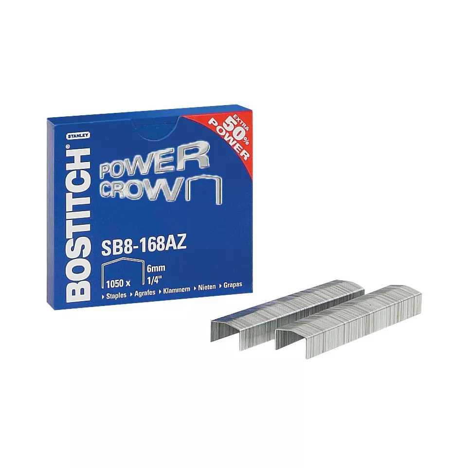 Bostitch B8 PowerCrown Staples, 6 mm,...