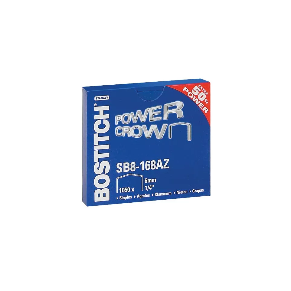 Bostitch B8 PowerCrown Staples, 6 mm,...