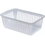 Whitefurze Mini Storage Basket 25 cm, Clear