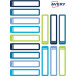 Avery Family étiquettes stylos minis, ft 5 x 1 cm, bleu/vert, sachet brochable avec 30 étiquettes
