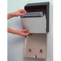 Rubbermaid Wall-Mounted Ashtray 25.4 x 7.6 x 31.8 cm Galvanized Steel