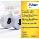Avery PLP1626 White Price Gun Labels 26 x 16 mm Permanent Adhesive for Avery Pricing Gun 12,000 Labels