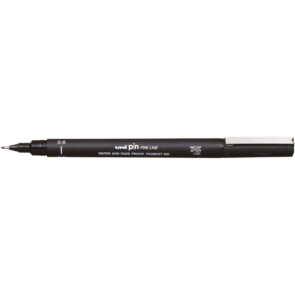 Uni-ball Pin Fineliner Pen 0.6 mm Black