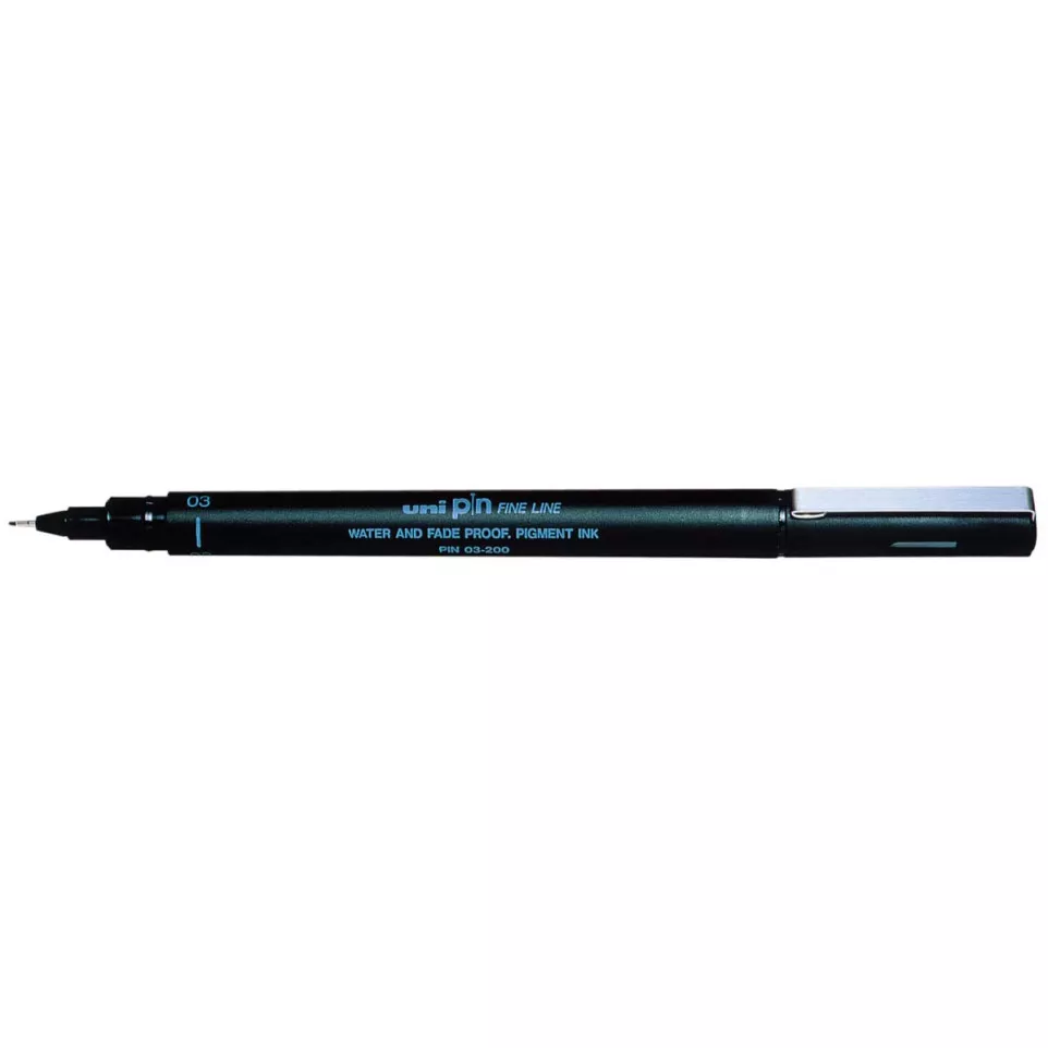 Uni Pin Fineliner Pen, Round Tip, 0.3...