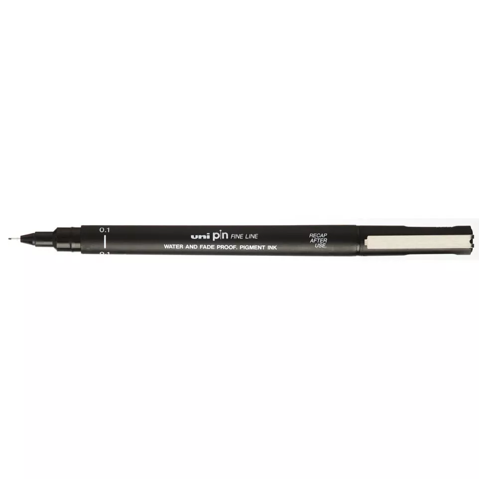 Uni Pin Fineliner Pen, Round Tip, 0.1...