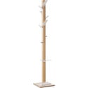 Easycloth Model A Wooden Coat Rack, White